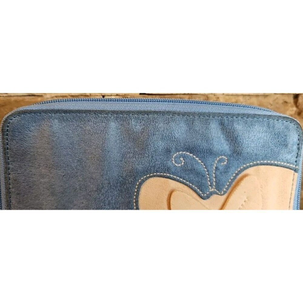 Butterfly Clutch, Wallet, Purse Blue With Butterfly - Picture 4 of 15